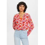 Blusa Con Diseño Floral Mujer Esprit