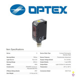 Sd-20cn Optex Sensor Fotoeléctrico Reflectivo Difuso Pnp M8