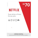 Cartão Pré-pago Netflix R$ 70,00 Reais Envio Imediato
