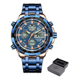 Reloj De Cuarzo Inoxidable Goldenhour Business Para Hombre