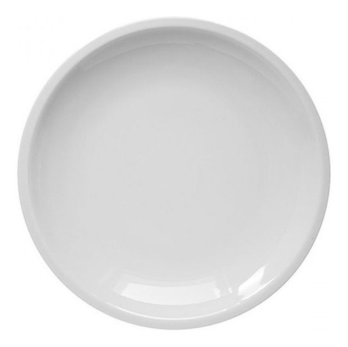 Plato Playo Porcelana Blanca Roma Saturnia 24 Cm X12uni.