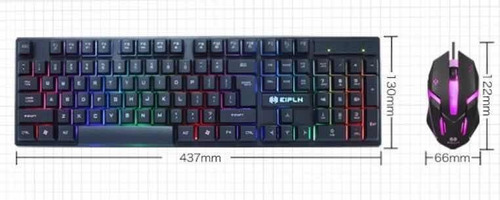 Combo Teclado Y Mouse Gamer Kit  Retroiluminado Led Usb Pc 