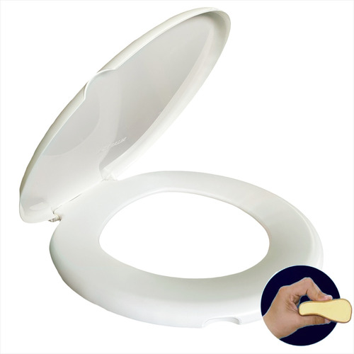 Tampa De Vaso Sanitario Almofadado Universal Oval Branco