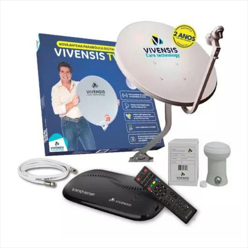 Kit Completo Parabolica Vivensis Antena E Receptor