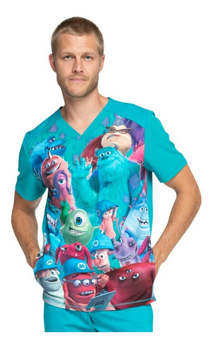 Top Cherokee Disney Hombre Estampado Uniforme Monsters Inc