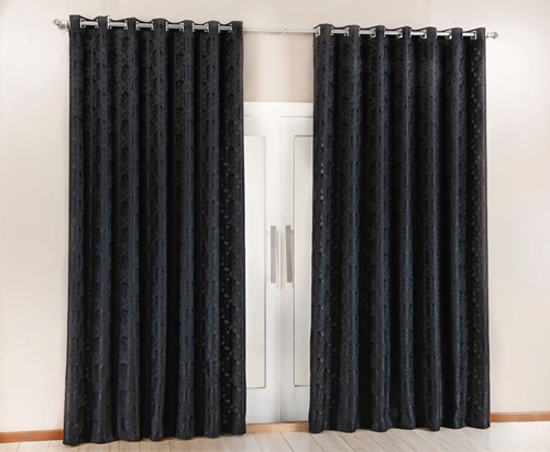 Cortina Sala Quarto Luxo Jacquard 3,00x2,50 Semi Blackout