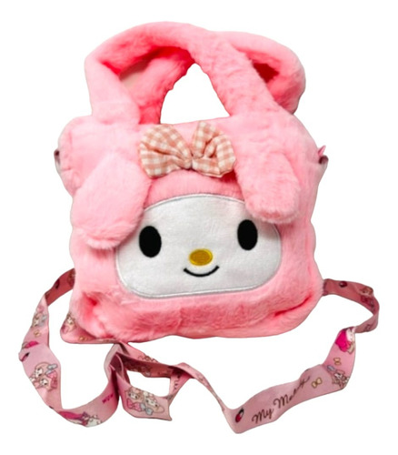 Bolsa Melody Color Rosa Kawaii Color Rosa Claro Diseño De La Tela Liso