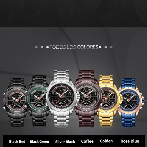 Reloj De Cuarzo De Lujo Naviforce Stainless Para Hombre