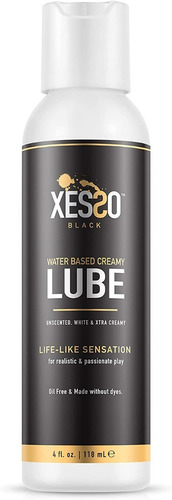 Lubricante Blanco Cremoso A Base De Agua, Xesso, Lube, 4 Oz.