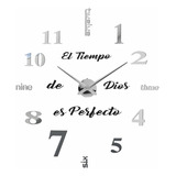 Reloj 3d Pared 130 X 130cm Extragrande Y Mensaje 