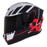 Casco Integral Moto Edge Frankie Master 88 Certificado Dot Color Negro/blanco Tamaño Del Casco Talla L (59 - 60 Cm)