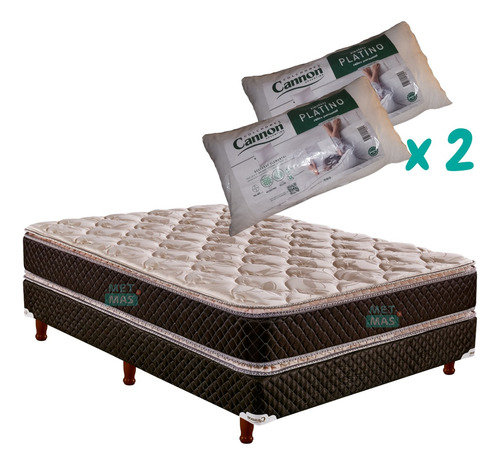 Sommier 2 Plazas Cannon Exclusive 140x190 + Pillow + 2 Almoh