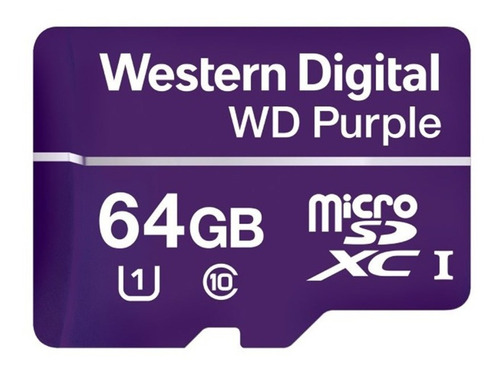 Cartão Micro Sd Western Digital Purple 64gb 32tbw Intelbras