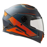 Casco Para Moto Hawk Rs1 Alpha Gris Y Naranja Spot