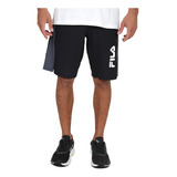 Bermuda Fila Train Hombre En Negro Y Blanco | Dexter