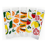 Set X5 Toalla Cocina Frutas 35 X 60 Cms