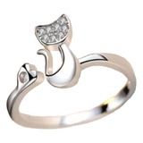 Anillo Ajustable Unitalla De Gato Con Cola Larga 