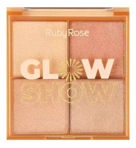 Paleta De Iluminadores Ruby Rose Glow Show Tono Del Maquillaje Dorado