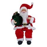 Traditional Sitting Santa Claus Doll Cute Toys