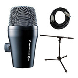 Microfono Para Bateria Sennheiser E 902 Con Stand -negro