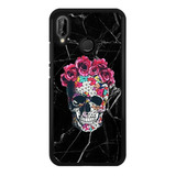 Funda Protector Para Huawei Calavera Frida Kahlo Marmol 