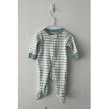 Pijama Body Rayado Verde Agua Carters Bebe