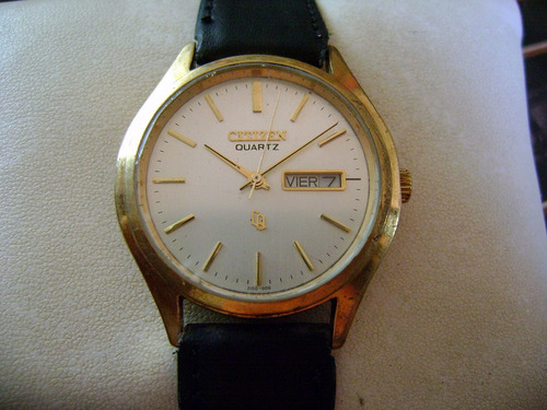 Reloj Citizen Quartz Vintage. Chapa Dorada.
