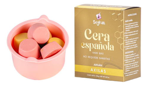 250gr Cera Española Baykini + Pot De Silicon Grande 400 Gr!!