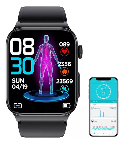 Reloj Inteligente Para Medir Glucosa Pulsera Android E500