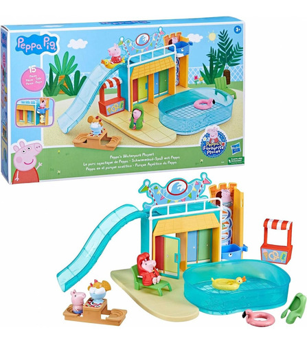 Peppa Pig Set Parque Acuático Con Figuras Accesorios Hasbro 