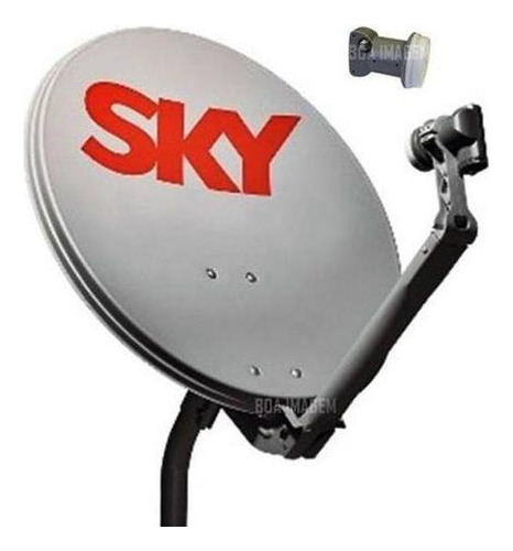 Kit Antena Ku 60 Cm Com Logo Sky