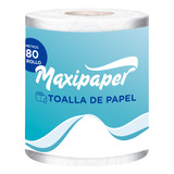 Toalla De Papel H/s Maxipaper Prepicada 80mt X 1 Rollo