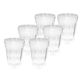 Set X 6 Vaso De Acrílico Diamond Alto 450 Cc Calidad Premium Color Transparente