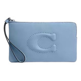 Muñequera Wristlet Coach Azul Original Y Nueva