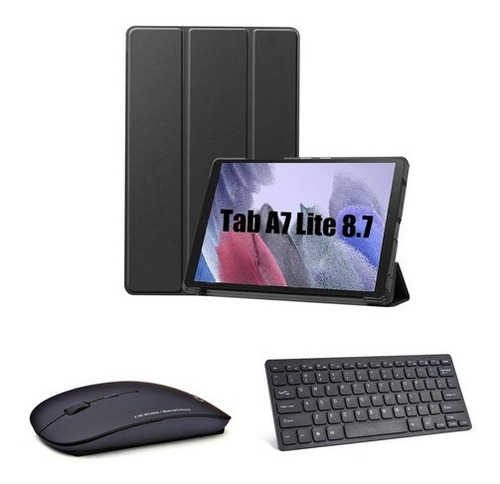 Case Smart, Teclado E Mouse Bluetooth Para Galaxy A7 Lite P