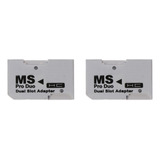 2x Leitor De Cartão Memory Stick Pro Duo Micro-sd Tf Para Ms