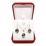 Conjunto Joyas De Plata Cristal Swarovksi® Oval