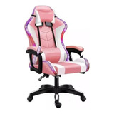 Silla Gamer Oficina Escritorio Ergónomica Masajeadora Rosa