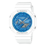 Reloj Casio G-shock Original Blanco/azul Ga-2100ws-7a