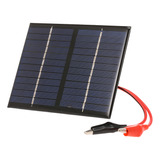 Panel Solar.. 5w/12v Con Pinza Cocodrilo Para Cargador Compa