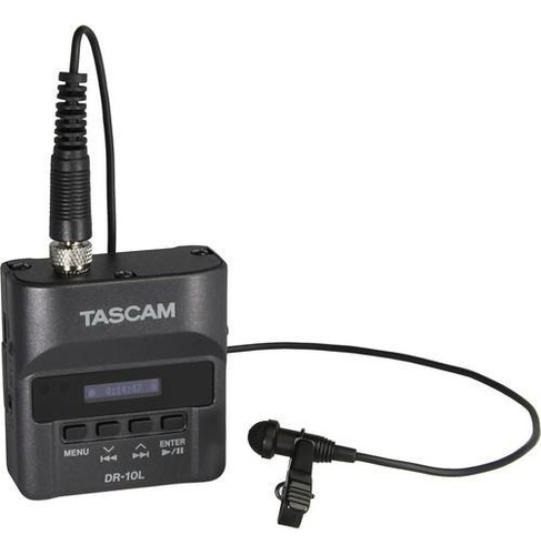 Gravador Tascam Dr-10l Portátil Microfone De Lapela Preto