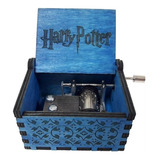 Caja Musical Harry Potter Madera Tema Hedwing Color Azul