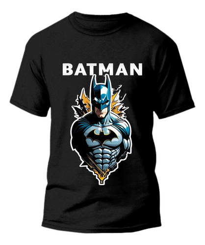 Camiseta Básica Infantil Do Batman Anime Camisa 100% Algodão