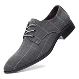 Zapatos Casuales Patrón De Cuadrícula Para Hombre Negocios