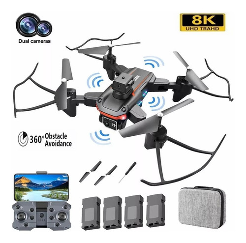Mini Drone Con Cámara Hd 4 Baterías Y Caja De Bolso De Mano