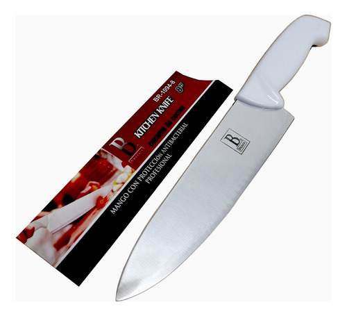 Cuchillo Cocina Briana Profesional 8 PuLG Hogar Bbq Color Blanco