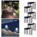 Vallas Solares Para Iluminar Escaleras De Pared De Jardín, 6