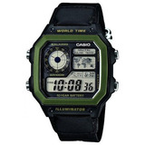 Reloj Casio Modelo Ae 1200 Lona Negro