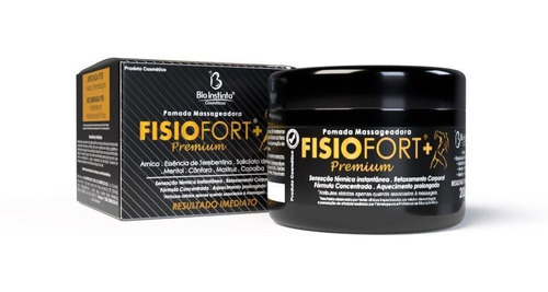 Kit Com 12 Pomada Fisiofort Premium Bio Instinto 200g Pote 