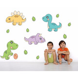 Adesivo Parede Infantil Kit Dinossauro Árvore Quadro Folha